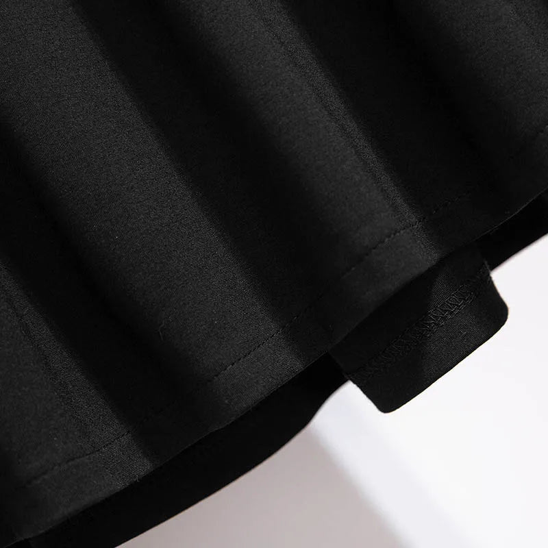 Plus Size Women's Pleated Midi Skirt | Empire Waist A-Line | Lightweight Polyester Broadcloth