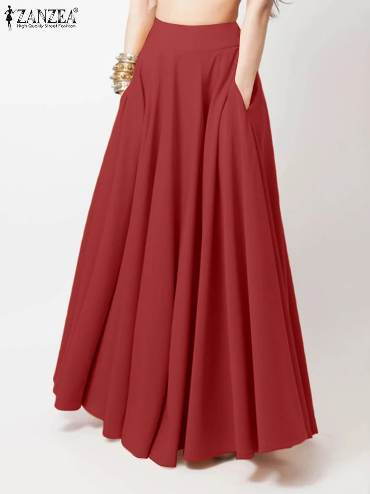 Women's 2025 Maxi Sundress | Empire Waist Beach Dress | Flowy Ankle-Length Casual Dress