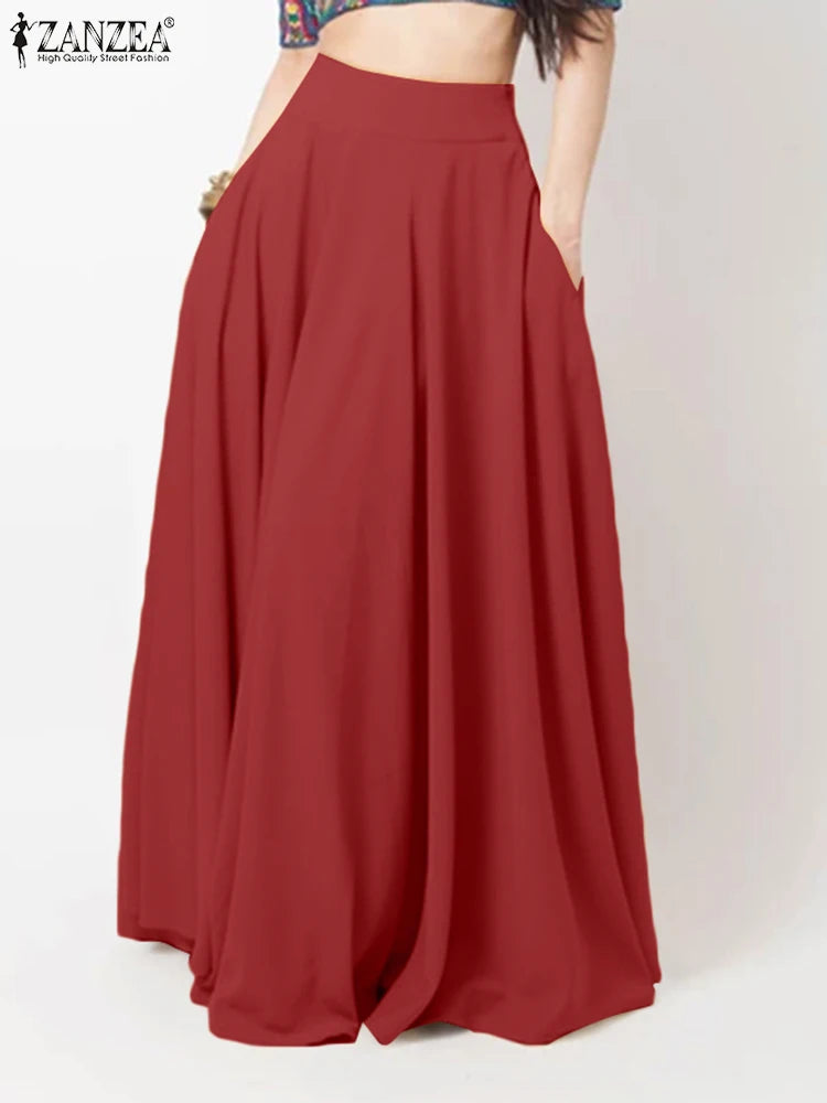 Women's 2025 Maxi Sundress | Empire Waist Beach Dress | Flowy Ankle-Length Casual Dress