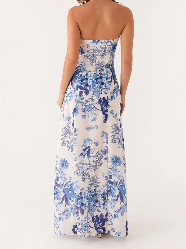 Floral Ruched Off-Shoulder Midi Dress | Velvet A-Line Party Dress - Women's Evening & Clubwear