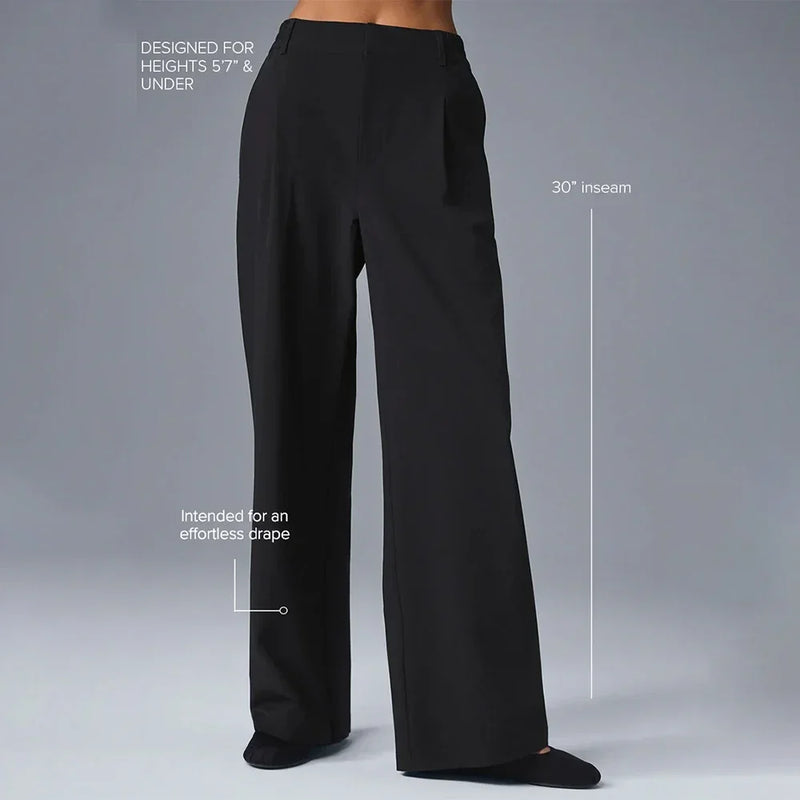 Women's High Waist Wide Leg Pants - Cotton Comfort Stretch Yoga to Casual Lounge Pants