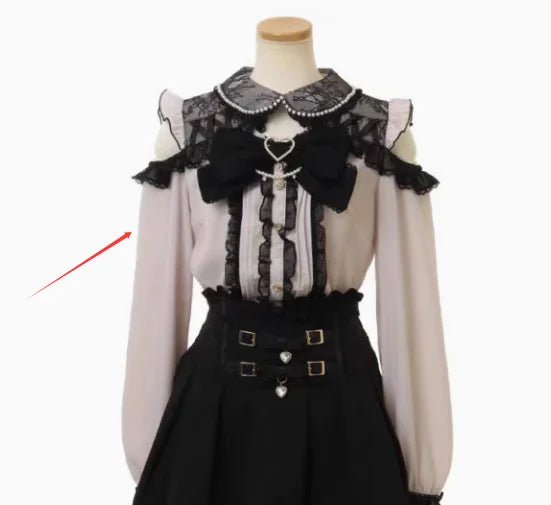 Japanese-Style Summer Off-Shoulder Bow-Tie Short Sleeve Top & High-Waist Skirt 2-Piece Set for Women