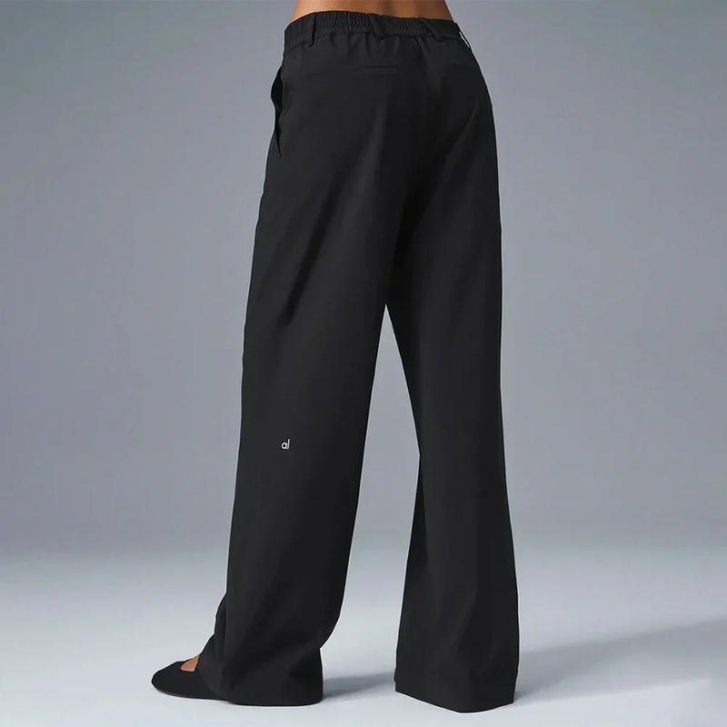 Women's High Waist Wide Leg Pants - Cotton Comfort Stretch Yoga to Casual Lounge Pants