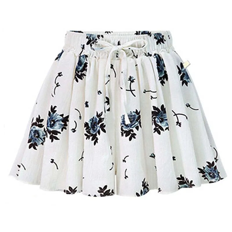 Summer Essential: Plus Size High-Waist A-Line Skort - Polka Dot Wide-Leg Shorts Skirt for Women