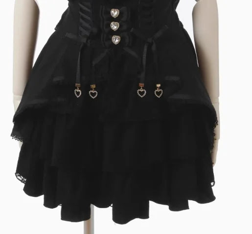 Japanese-Style Summer Off-Shoulder Bow-Tie Short Sleeve Top & High-Waist Skirt 2-Piece Set for Women