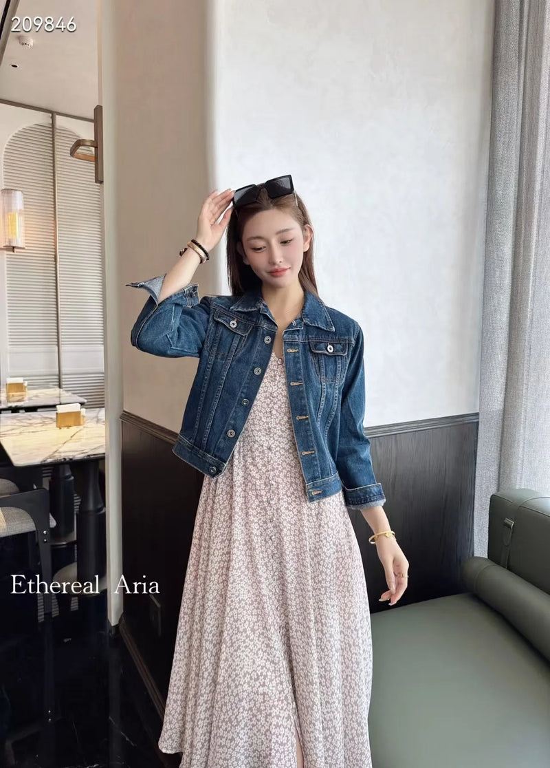Women's Silk A-Line Dress | Floral Print Midi Dress | Casual Spring Summer Dress