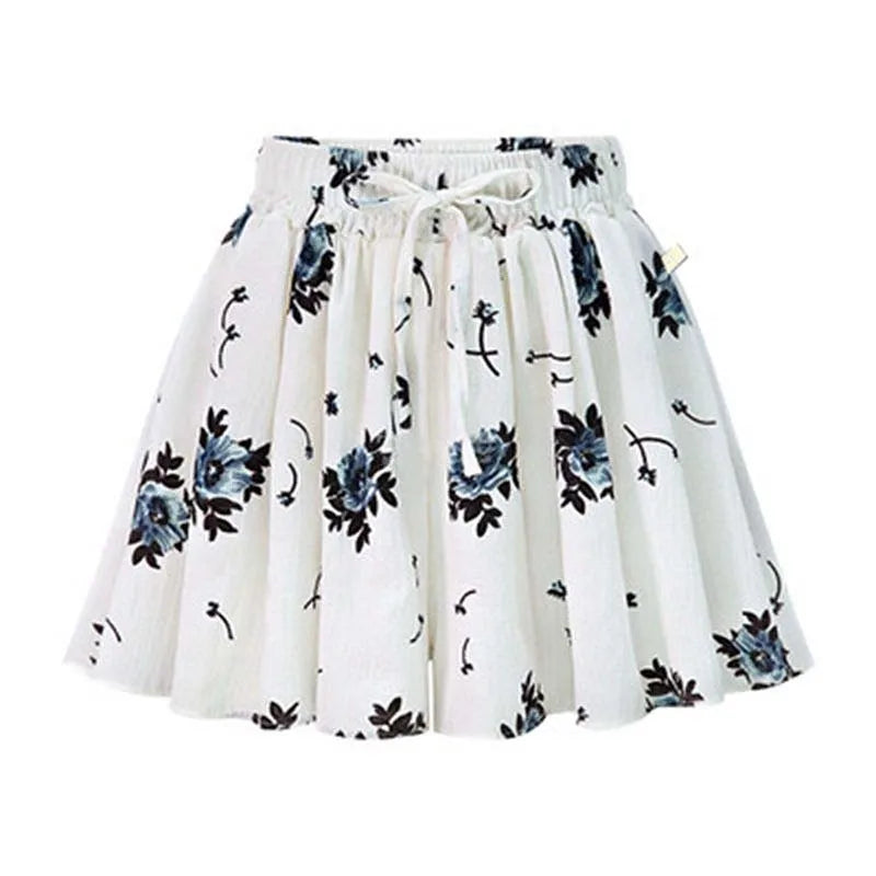 Summer Essential: Plus Size High-Waist A-Line Skort - Polka Dot Wide-Leg Shorts Skirt for Women