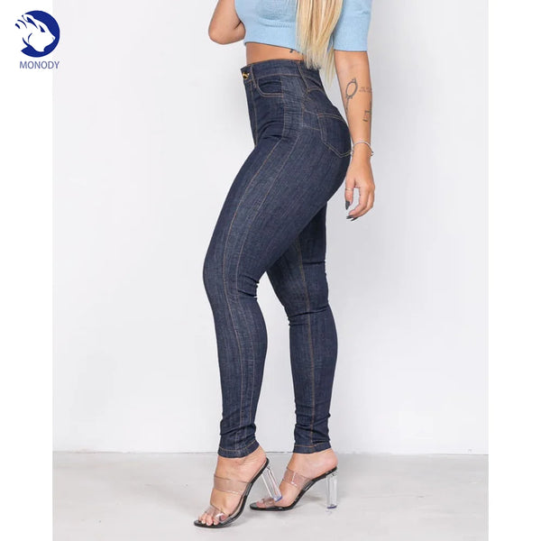 Women's Mid-Rise Slimming Pencil Jeans | Stretch Cotton Denim Pants | High Comfort Casual & Streetwear Trousers