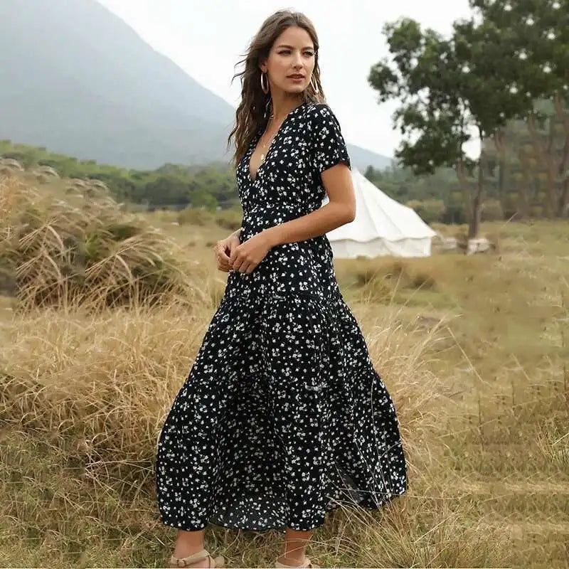 Summer White Sequin Sheath Dress | Empire Waist Knee-Length Dress with Flutter Sleeves - Boho Sexy Evening Robe