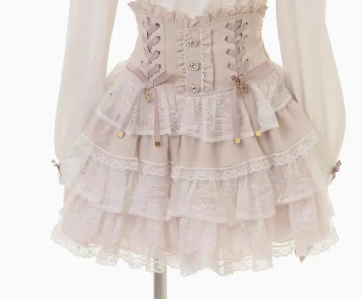 Japanese-Style Summer Off-Shoulder Bow-Tie Short Sleeve Top & High-Waist Skirt 2-Piece Set for Women