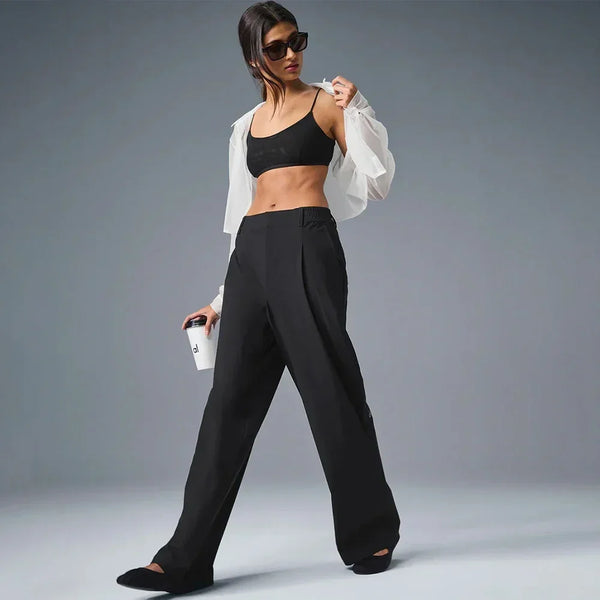 Women's High Waist Wide Leg Pants - Cotton Comfort Stretch Yoga to Casual Lounge Pants