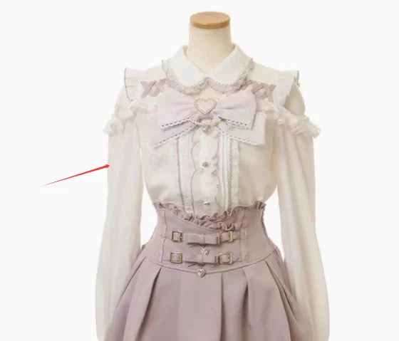 Japanese-Style Summer Off-Shoulder Bow-Tie Short Sleeve Top & High-Waist Skirt 2-Piece Set for Women